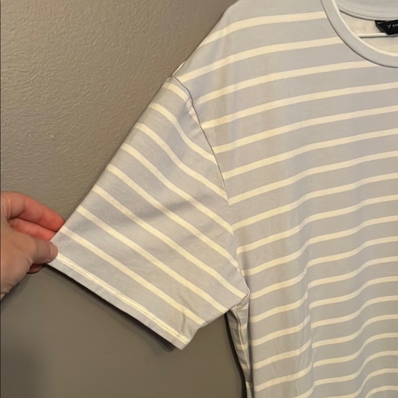 Denver Hayes White Striped Midi Dress - Picture 6 of 12